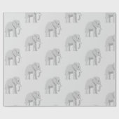 Süßer Baby Elefant am See Whimsical Geburtstag Geschenkpapier (Flach)