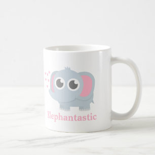 Süßer Baby-Elefant mit Liebe für Mädchen Kaffeetasse