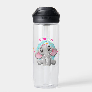 Süßer Baby Elefant, Name des Kindes Trinkflasche