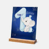 Süßer Baby-Elefant zum ersten Geburtstag Acrylschild (Winkel)