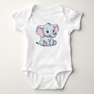 Süßer Baby-Elefanten-Body Baby Strampler