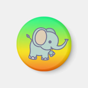 Süßer Baby-Elefanten-Cartoon-47767 Magnet