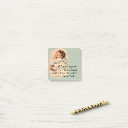 Süßer Baby-Engel Post-it Klebezettel (Auf Schreibtisch)