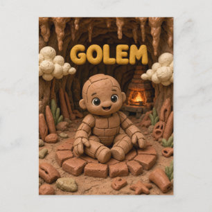 Süßer Baby-Golem, Mythisch Postkarte