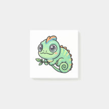 Süßer Baby-Grün-Chamäleon-Post-it-Sticker