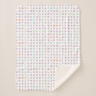 Süßer Baby-Junge Alphabet ABCs Reiche warme Farben Sherpadecke