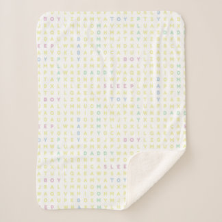 Süßer Baby-Junge Alphabet ABCs Traditionelle Farbe Sherpadecke