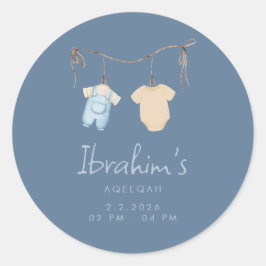 Süßer Baby-Junge Aqeeqah Favor Aufkleber