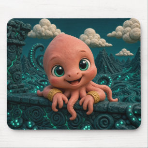 Süßer Baby-Kraken, Mythisch Mousepad
