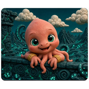 Süßer Baby-Kraken, Mythisch Mousepad