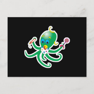 süßer Baby-Oktopus Postkarte