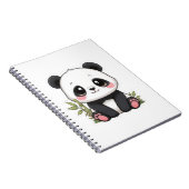 Süßer Baby-Panda mit Bambus Notizblock (Rechte Seite)
