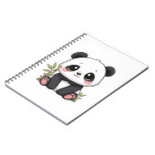 Süßer Baby-Panda mit Bambus Notizblock (Linke Seite)