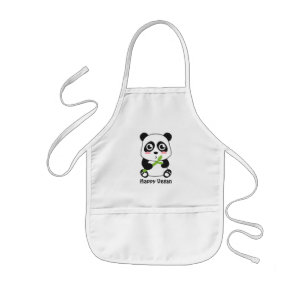 Süßer Baby-Panda-Vegan-Kinder-Schürze Kinderschürze