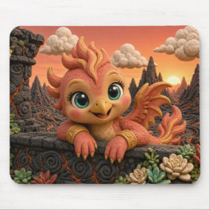 Süßer Baby-Phönix, Mythisch Mousepad