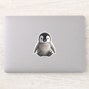 Süßer Baby Pinguin 3D Fluffiges Küken Sticker