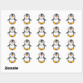 Süßer Baby-Pinguin "Danke" Aufkleber (Blatt)