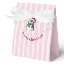 Süßer Baby Pinguin mit Weihnachtsmannmütze Weihnac