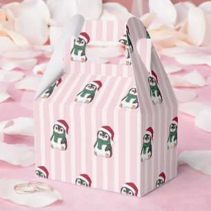 Süßer Baby Pinguin mit Weihnachtsmannmütze Weihnac Geschenkschachtel