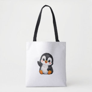 Süßer Baby Pinguin winkend Cartoon Charakter Kinde Tasche