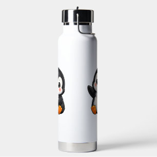 Süßer Baby Pinguin winkender Cartoon Charakter Kin Trinkflasche