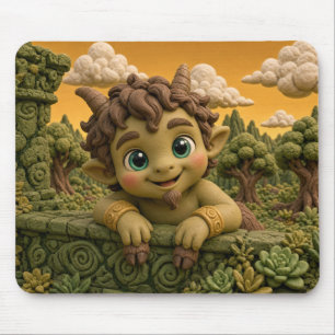 Süßer Baby Satyr, Mythisch Mousepad