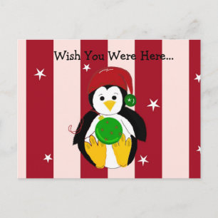 Süßer Baby-Weihnachtspinguin Feiertagspostkarte