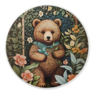 Süßer Babybraunbär, inspiriert von William Morris Keramikknauf