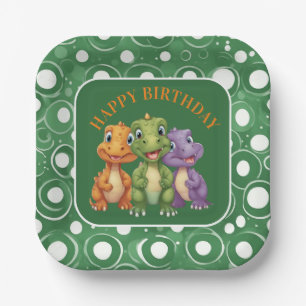 Süßer Babydinosaurier-Party Pappteller