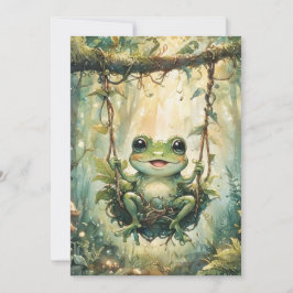 Süßer Babyfrosch Digitaler Download Badezimmer-Ein Einladung
