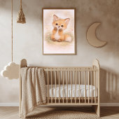 Süßer Babyfuchs Neutrales Kinderzimmer Kinder Poster