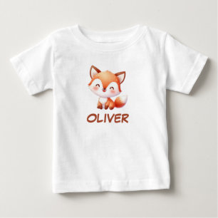 Süßer Babyfuchs Personalisiert Baby T-shirt