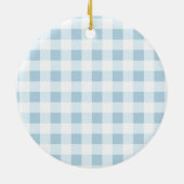 Süßer Babys erster Weihnachtsbaum blauer Teddybär Keramik Ornament (Hinten)