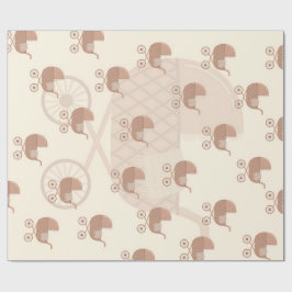 Süßer Babywagen Geschenkpapier