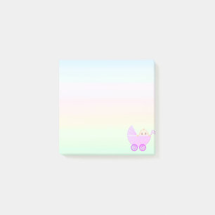 Süßer Babywagen Post-it Klebezettel