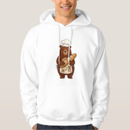 Süßer Bäckerbär mit französischem Brot Chef T-Shir Hoodie