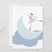 Süßer Ballerinamond, Babydusche Einladung (Rückseite)