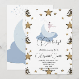 Süßer Ballerinamond, Babydusche Einladung