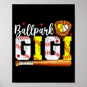 Süßer Ballpark gigi Softball gigi Baseball gigi Poster