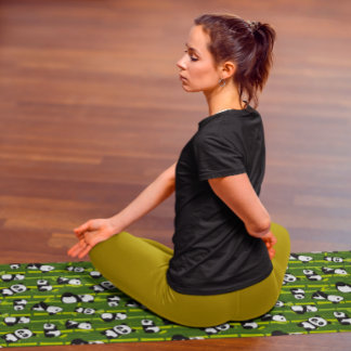 Süßer Bambus-Panda-Bär-Asiatisches-Tier-Muster Yogamatte