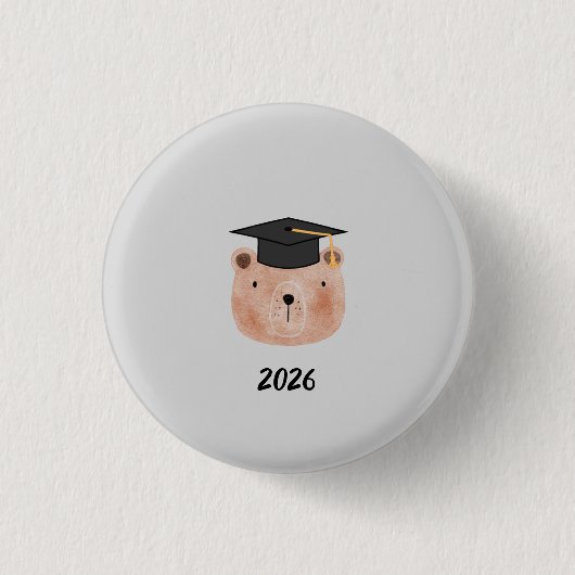 Süßer Bär Abschieds-Schmuck | Personalisierte Klas Button (Vorderseite)