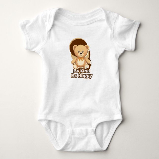 Süßer Bär Baby Bodysuit Strampler (Vorderseite)