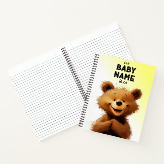 Süßer Bär Baby Namen Buch (Innenseite)