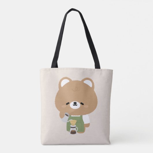 Süßer Bär Barista Tasche (Rückseite)