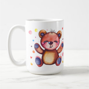 Süßer Bär Cooler Teddy positiv Kaffeetasse