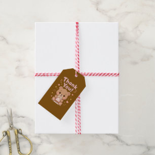 Süßer Bär Danke Kawaii Geschenk-Anhänger Geschenkanhänger