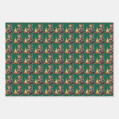 Süßer Bär Geschenkpapier Flachblatt Set von 3 (Vorderseite 2)
