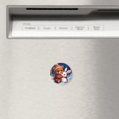 Süßer Bär hält Häschen Magnet (In Situ (Geschirrspüler))