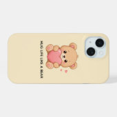 SÜßER BÄR HANDYHÜLLE iPhone 15 HÜLLE (Rückseite (Horizontal))