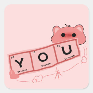 Süßer Bär in Liebes Sticker